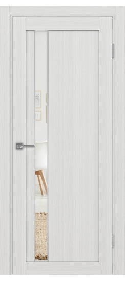 Межкомнатная дверь Турин_528AПП.121 молдинг алюм.хром.60  Ясень серебристый