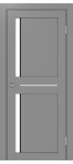 Межкомнатная дверь Турин_523АПП.221 молдинг алюм.чёрн.60  Серый