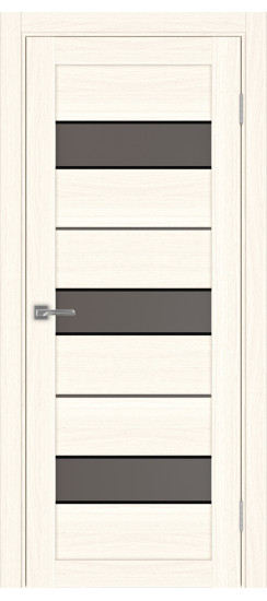 Межкомнатная дверь Турин_526АПС.122 молдинг алюм.чёрн.40  Ясень светлый