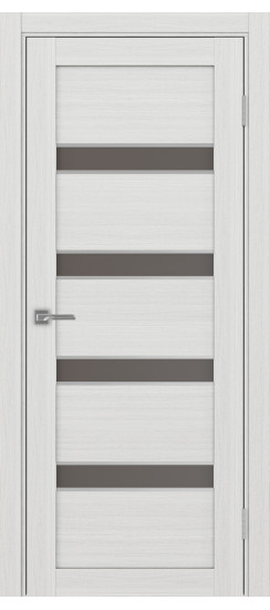 Межкомнатная дверь Турин_505AПC.12 молдинг алюм.хром.30  Ясень серебристый