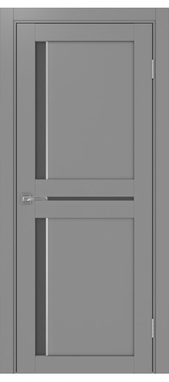 Межкомнатная дверь Турин_523АПС.221 молдинг алюм.хром.60  Серый