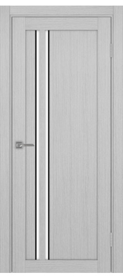 Межкомнатная дверь Турин_525АПС.121 молдинг алюм.чёрн.60  Дуб серый FL