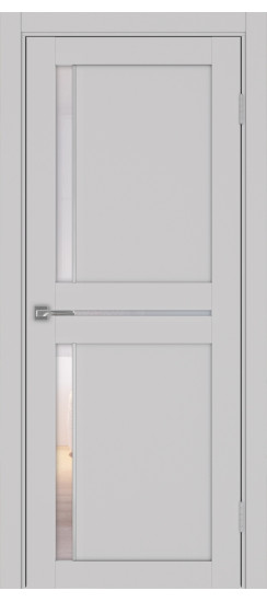 Межкомнатная дверь Турин_523АПС.221 молдинг алюм.хром.60  Пепельный