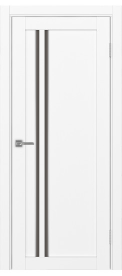 Межкомнатная дверь Турин_525АПС.121 молдинг алюм.хром.60  Белый снежный
