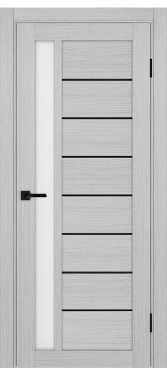 Межкомнатная дверь Турин_554АПП.21 молдинг алюм.чёрн.60  Дуб серый FL