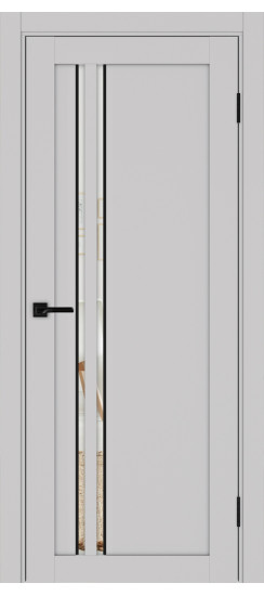 Межкомнатная дверь Турин_525АПС.121 молдинг алюм.чёрн.60  Пепельный