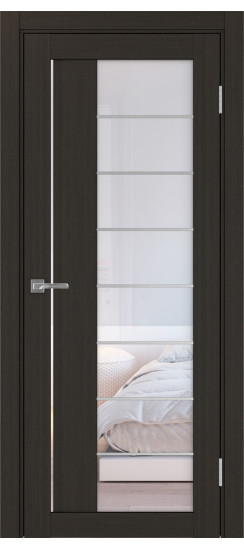 Межкомнатная дверь Турин_524АСС.22 молдинг алюм.хром.60  Венге FL