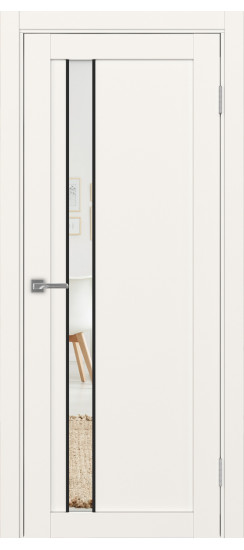 Межкомнатная дверь Турин_528AПП.121 молдинг алюм.чёрн.60  Бежевый