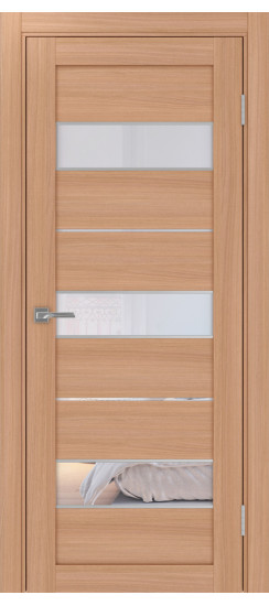 Межкомнатная дверь Турин_526АПС.122 молдинг алюм.хром.40  Ясень тёмный