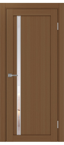 Межкомнатная дверь Турин_527АПС.121 молдинг алюм.хром.35  Орех NL