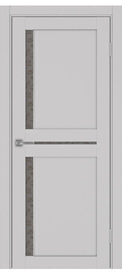 Межкомнатная дверь Турин_523АПС.221 молдинг алюм.хром.60  Пепельный