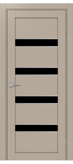 Межкомнатная дверь Турин_505AПC.12 молдинг алюм.хром.30  Мокко