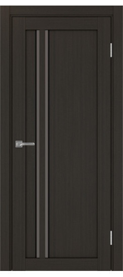 Межкомнатная дверь Турин_525АПС.121 молдинг алюм.чёрн.60  Венге FL