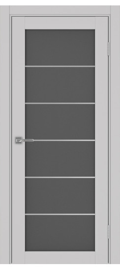 Межкомнатная дверь Турин_501АСС.2 молдинг алюм.хром.30  Пепельный