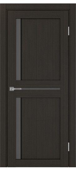 Межкомнатная дверь Турин_523АПС.221 молдинг алюм.чёрн.60  Венге FL