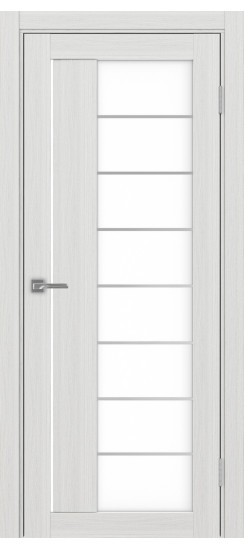 Межкомнатная дверь Турин_524АСС.22 молдинг алюм.хром.60  Ясень серебристый