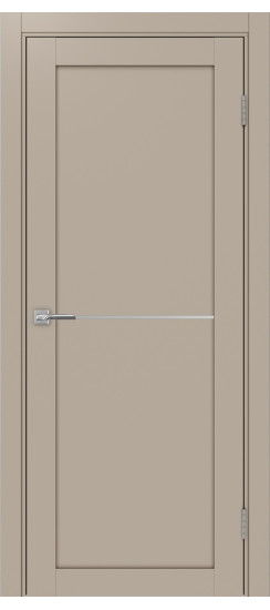 Межкомнатная дверь Турин_502АПП.11 молдинг алюм.хром.35  Мокко