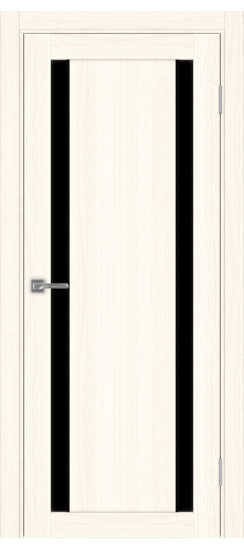 Межкомнатная дверь Турин_522AПП.212 молдинг алюм.чёрн.60  Ясень светлый