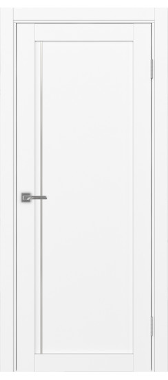 Межкомнатная дверь Турин_565АПП.11 молдинг алюм.хром.35  Белый снежный
