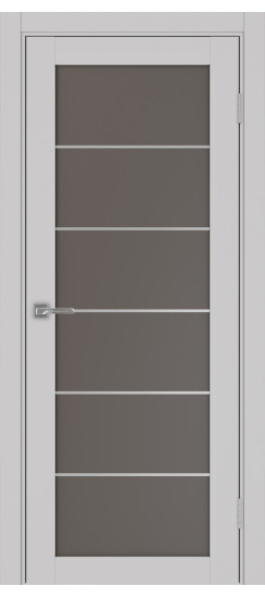 Межкомнатная дверь Турин_501АСС.2 молдинг алюм.хром.30  Пепельный