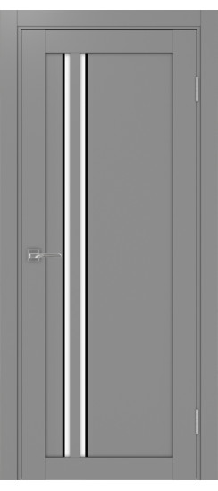 Межкомнатная дверь Турин_525АПС.121 молдинг алюм.чёрн.60  Серый
