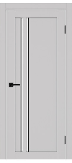 Межкомнатная дверь Турин_525АПС.121 молдинг алюм.чёрн.60  Пепельный