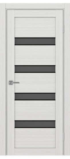 Межкомнатная дверь Турин_505AПC.12 молдинг алюм.чёрн.30  Ясень серебристый