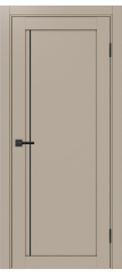 Межкомнатная дверь Турин_565АПП.11 молдинг алюм.чёрн.35  Мокко