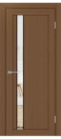 Межкомнатная дверь Турин_528AПП.121 молдинг алюм.чёрн.60  Орех NL