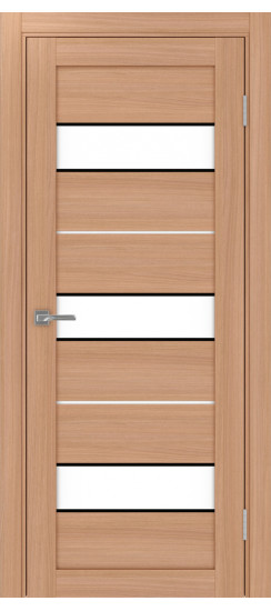 Межкомнатная дверь Турин_526АПП.122 молдинг алюм.чёрн.40  Ясень тёмный