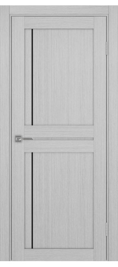 Межкомнатная дверь Турин_523АПП.111 молдинг алюм.чёрн.60  Дуб серый FL