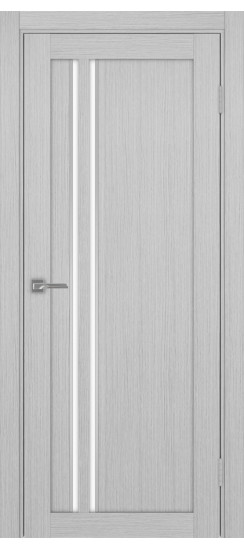 Межкомнатная дверь Турин_525АПС.121 молдинг алюм.хром.60  Дуб серый FL