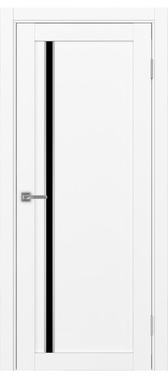 Межкомнатная дверь Турин_527АПС.121 молдинг алюм.хром.35  Белый снежный