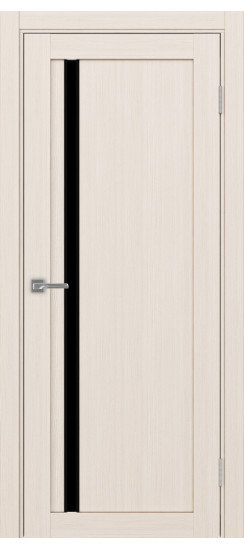 Межкомнатная дверь Турин_527АПС.121 молдинг алюм.чёрн.35  Ясень перламутровый