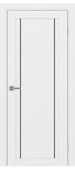 Межкомнатная дверь Турин_522AПП.111 молдинг алюм.чёрн.60  Белый лёд