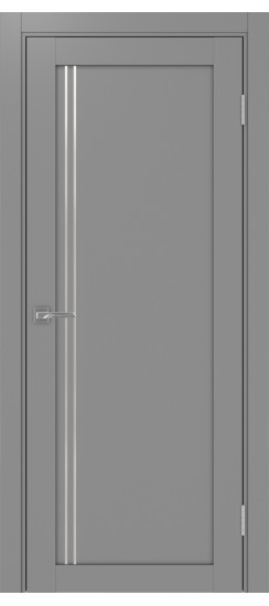 Межкомнатная дверь Турин_566АПП.111 молдинг алюм.хром.35  Серый