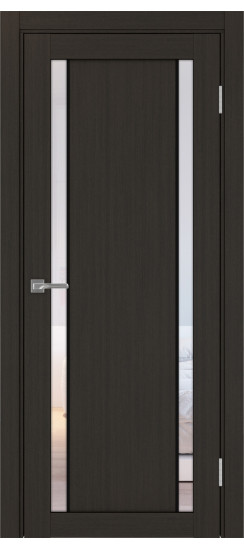 Межкомнатная дверь Турин_522АПС.212 молдинг алюм.чёрн.60  Венге FL