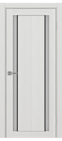 Межкомнатная дверь Турин_522АПС.212 молдинг алюм.чёрн.60  Ясень серебристый