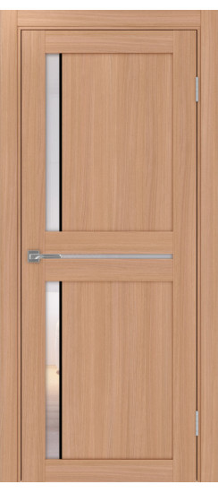 Межкомнатная дверь Турин_523АПС.221 молдинг алюм.чёрн.60  Ясень тёмный