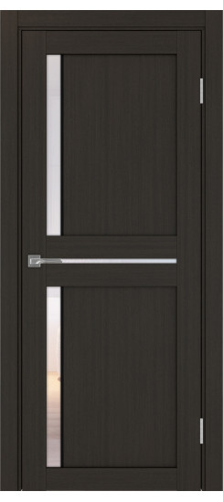 Межкомнатная дверь Турин_523АПС.221 молдинг алюм.чёрн.60  Венге FL