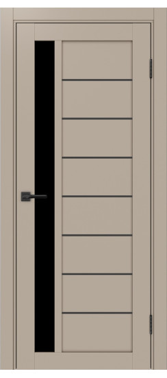 Межкомнатная дверь Турин_554АПП.21 молдинг алюм.чёрн.60  Мокко