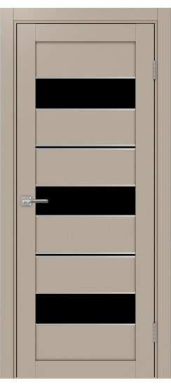 Межкомнатная дверь Турин_526АППmax.122 молдинг алюм.хром.40  Мокко