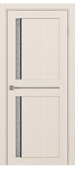 Межкомнатная дверь Турин_523АПС.221 молдинг алюм.чёрн.60  Ясень перламутровый