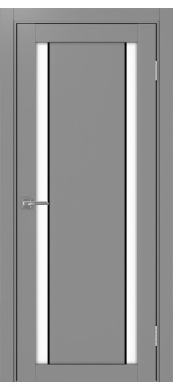 Межкомнатная дверь Турин_522AПП.212 молдинг алюм.чёрн.60  Серый