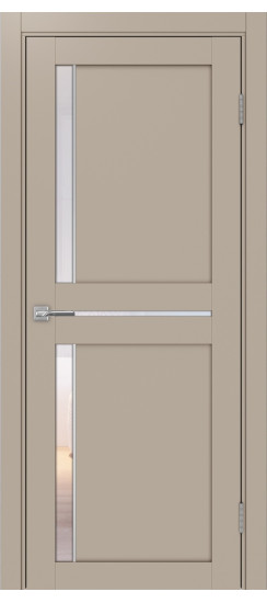 Межкомнатная дверь Турин_523АПС.221 молдинг алюм.хром.60  Мокко