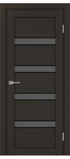 Межкомнатная дверь Турин_505AПC.12 молдинг алюм.чёрн.30  Венге FL
