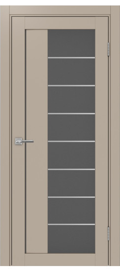 Межкомнатная дверь Турин_524АСС.22 молдинг алюм.хром.60  Мокко