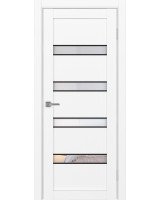 Турин_505AПC.12 молдинг алюм.чёрн. ЭКО-шпон Белый снежный