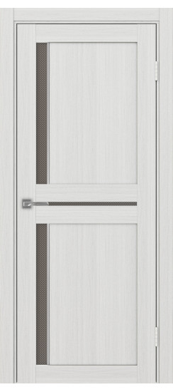 Межкомнатная дверь Турин_523АПС.221 молдинг алюм.хром.60  Ясень серебристый