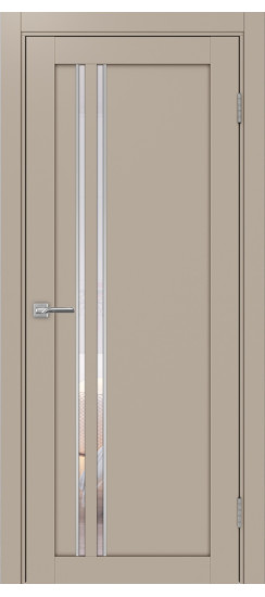 Межкомнатная дверь Турин_525АПС.121 молдинг алюм.хром.60  Мокко